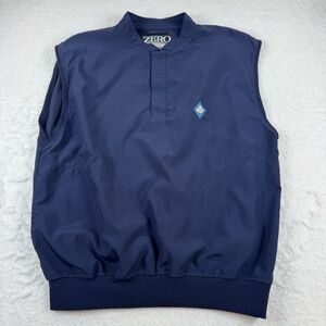 Zero Restriction Vest Mens Size M Blue Microfiber Golf Windbreaker Pullover